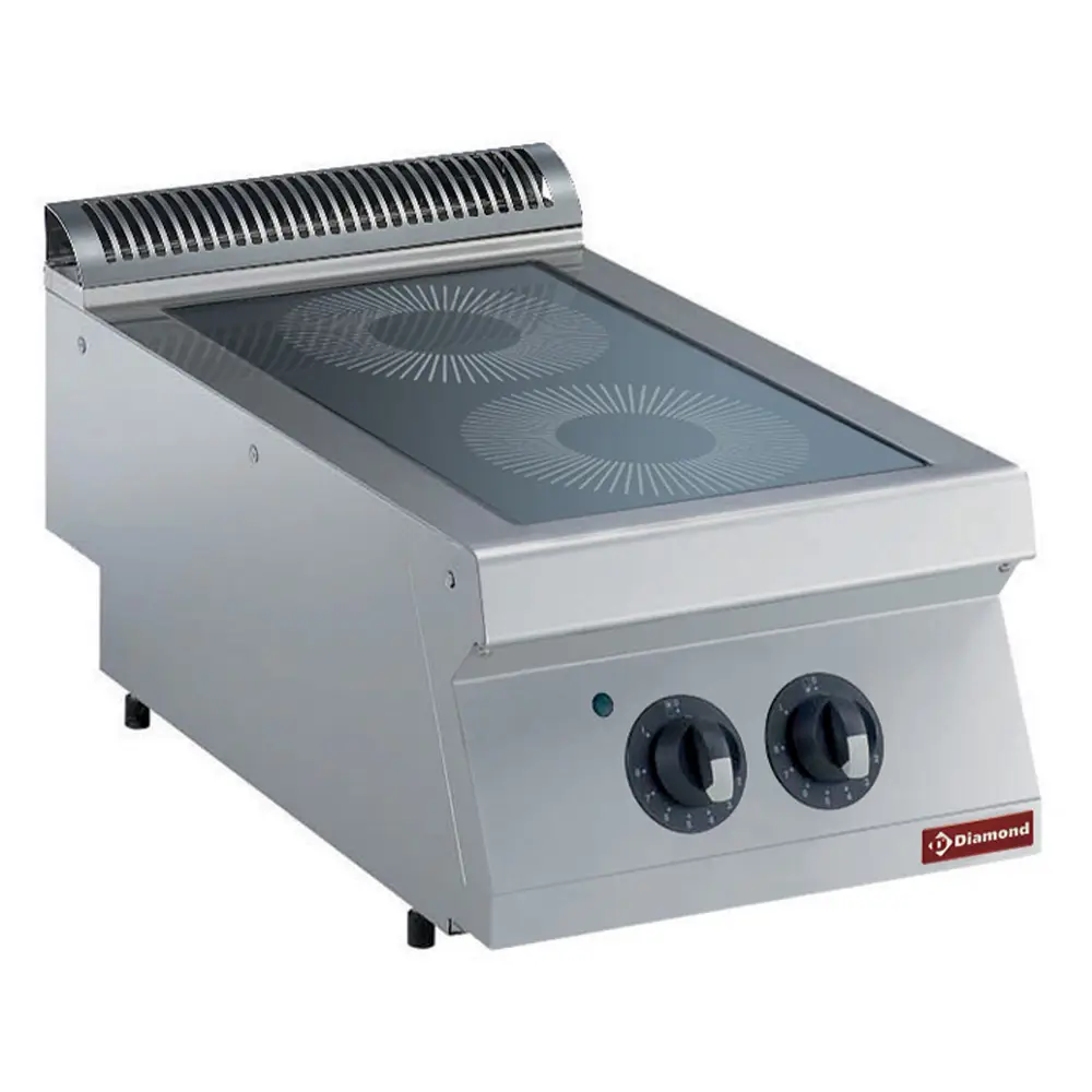 Diamond E17/2VC4T-N Vitroceramic Electric 2 Induction Hob Cooker, 4.4kW