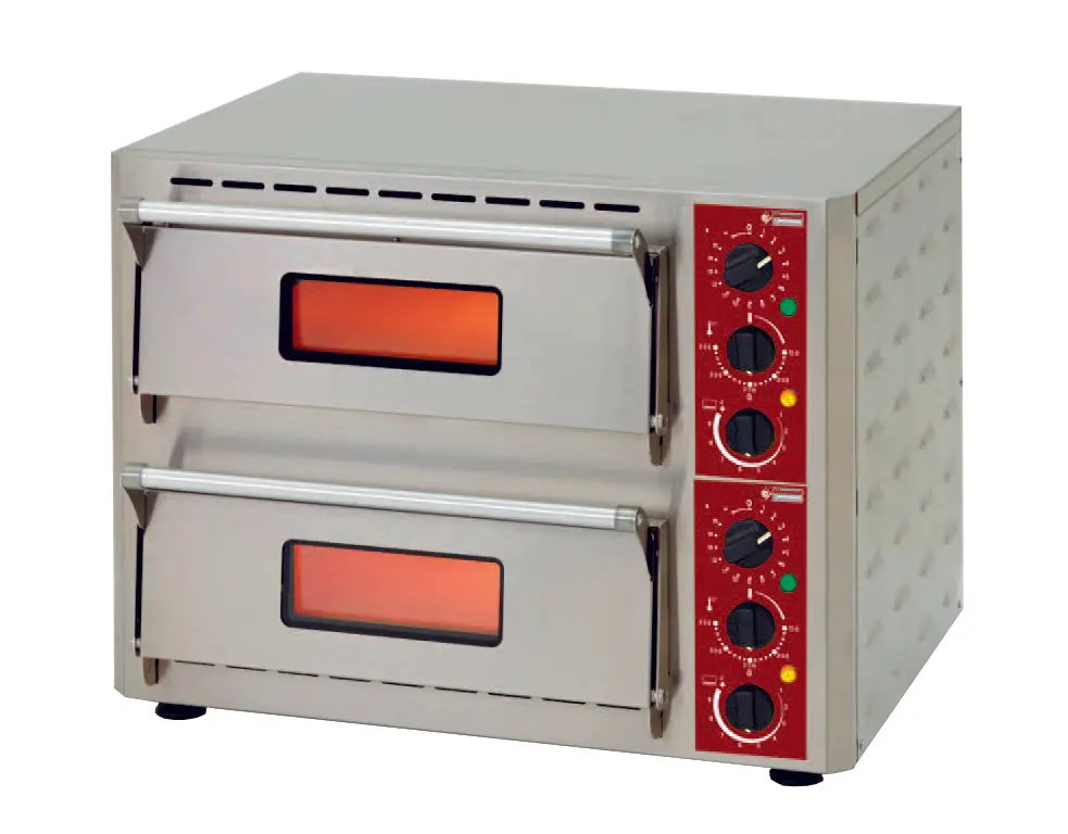Diamond PIZZA-QUICK/43-2C Electric Twin Deck Pizza Oven, 2 x 1 Pizzas 430mm