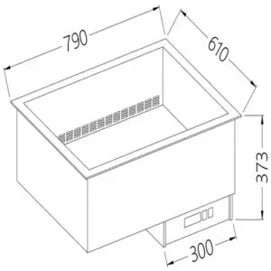 Diamond DI/BX08-PSC Dried up Electric Bain Marie, 2 x 1/1 GN