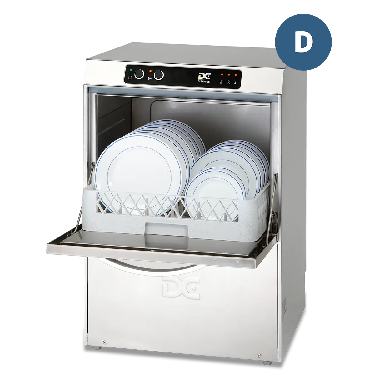 DC SD45D Standard Range 450mm Basket Frontloading Commercial Dishwasher with Drain Pump, 14 Plates