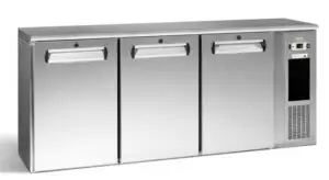 Gamko E3/222MUCS84 Solid Triple Door Stainless Steel Undercounter Bottle Cooler, 531 x 33 Centiliters