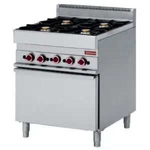 Diamond G65/4BFEV7-230V/3- Gas cooker 6 burners, and electric convection oven GN 1/1