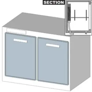 Diamond DV210 2 Door Stainless Steel Refrigerated Counter