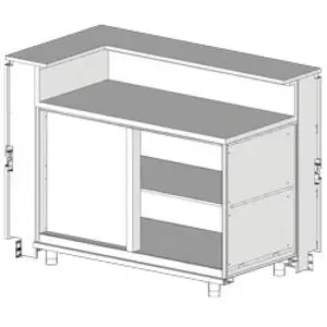 Diamond LB90SX Angular Counter Left Neutral, With Service Tablet