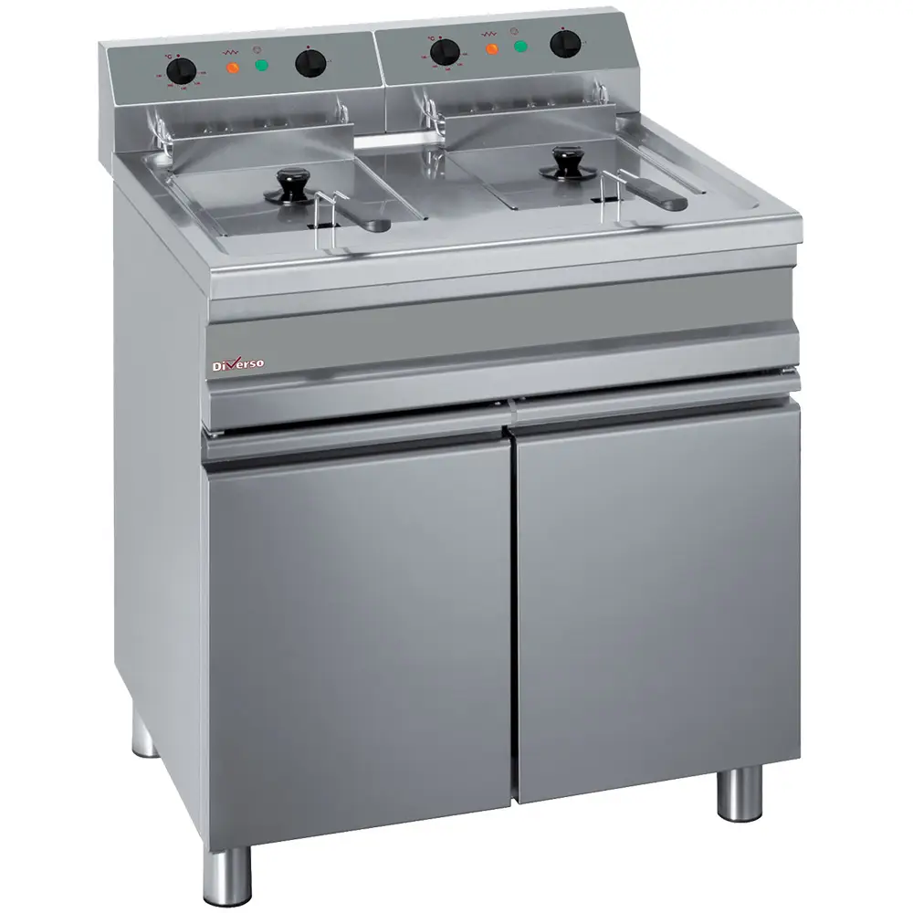 Diverso WR-EF28-E2 Electric fryer, two 14-liter tanks on cupboard