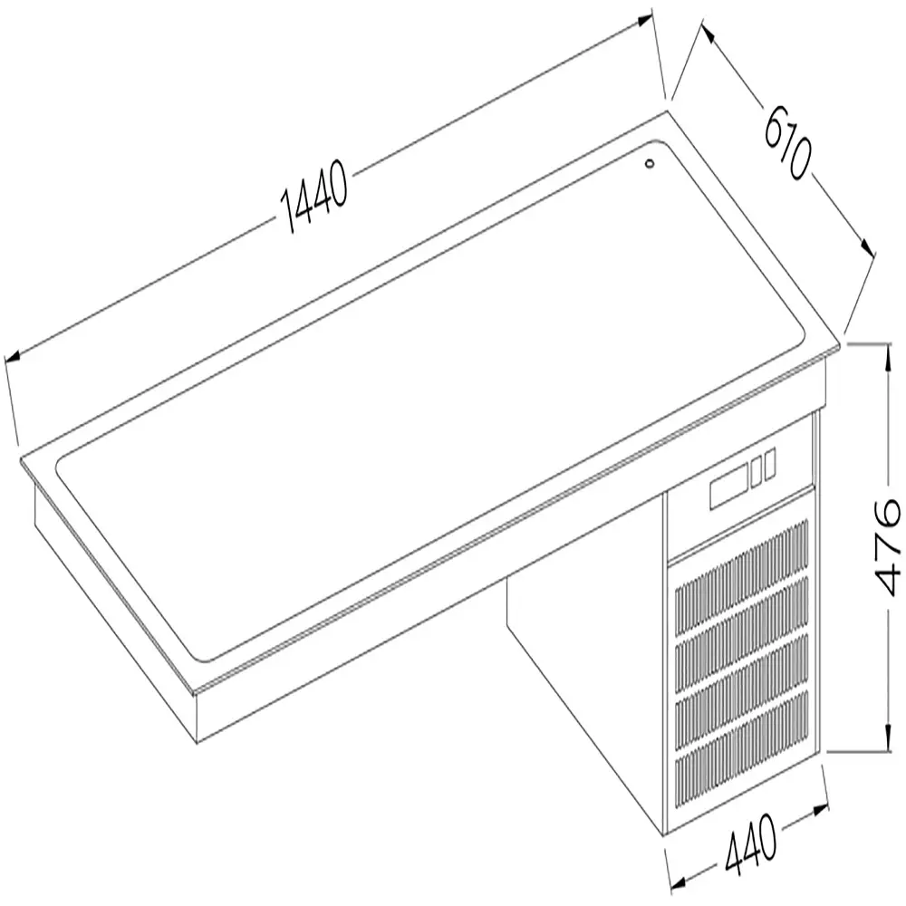 Diamond DI/RPX15-P Refrigerated Top Element 4X Gn 1/1