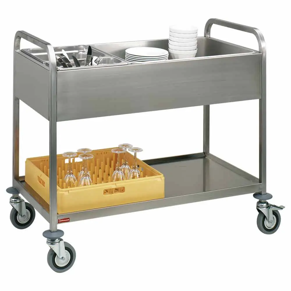 Diamond CDS-311 Dressing Carriage Stainless Steel, 3X Gn 1/1, Lower Shelf