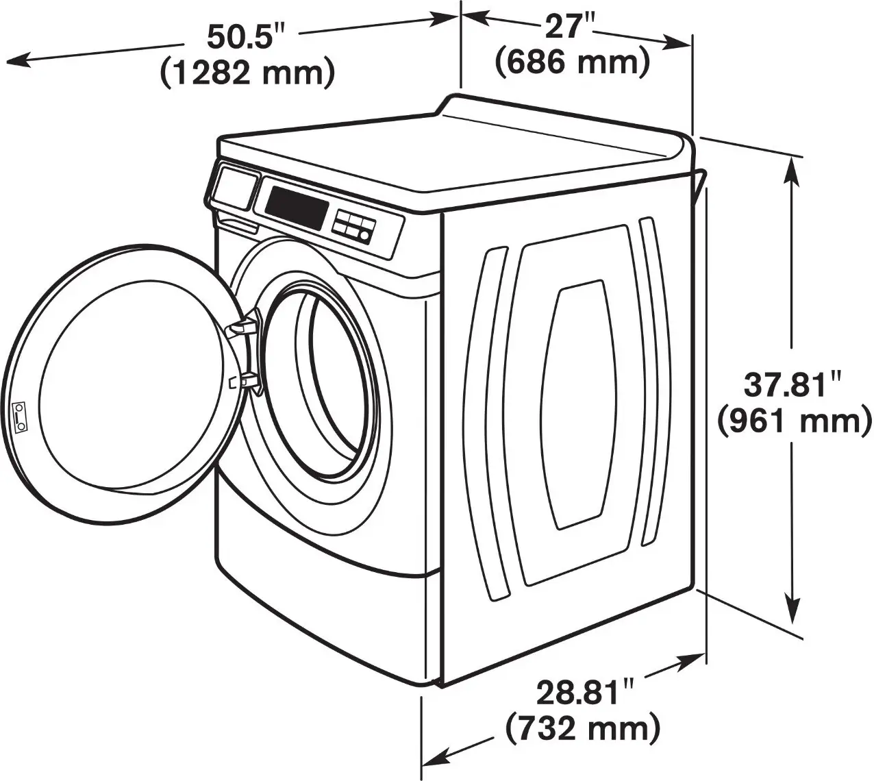 Maytag MHN33PRTGW 10.5kg Front loader Washing Machine - Image 3