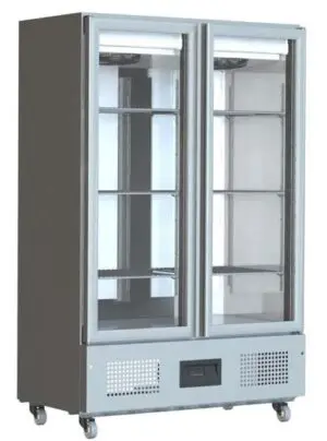 Foster FSL800G/11-172 Slimline Glass Double Door Refrigerated Upright Cabinet, 800 Litres