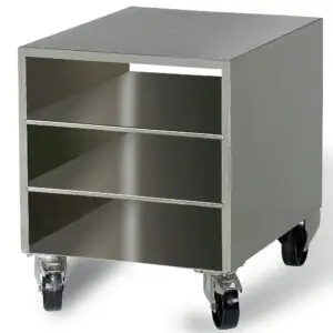 Diamond VCM/ND Support In Stainless Steel For Vacuum Machine, On Wheels, Removable