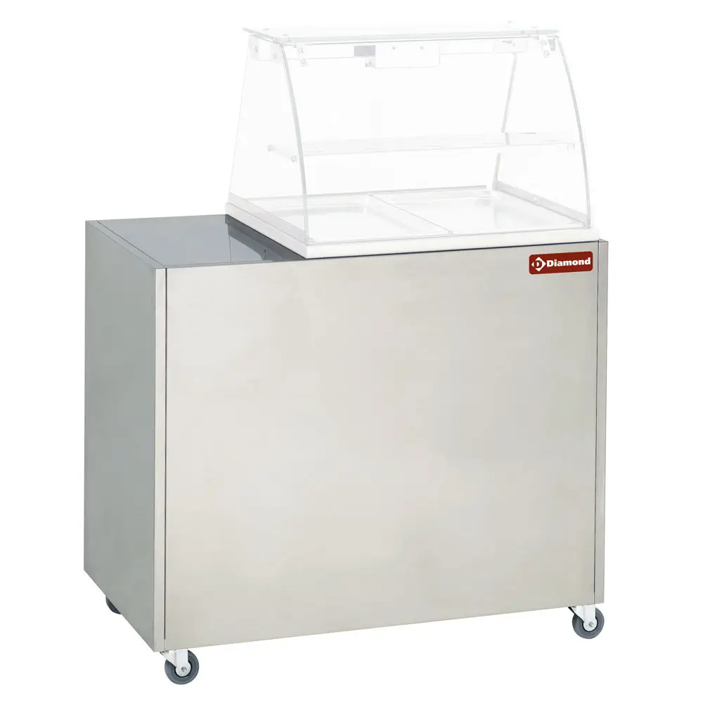 Diamond MEX-RG2 Stainless Steel Cupboard, Support For Display Vbe-211, On Castors.