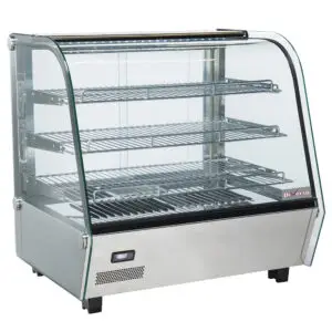 Diverso WR-VH12-P2 Heated table display case, 3 levels, curved glass
