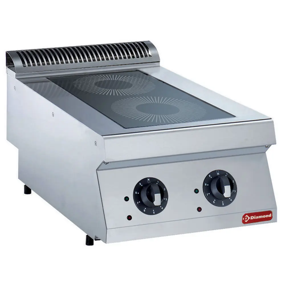 Diamond E17/2ID4T-N Vitroceramic Electric 2 Induction Hob Cooker, 7kW