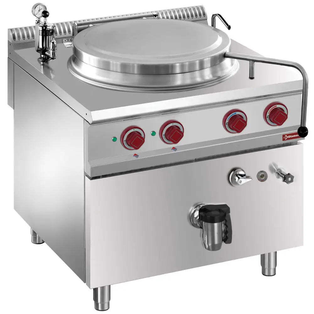 Diamond E9/M15I8 Electric boiling pan, 150-liter tank, indirect heating, on cupboard