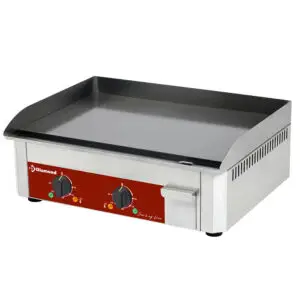 Diamond FTE-60-SS Electric Counter-Top Double Griddle Plate Enameled Surface