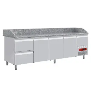 Diamond TP361/P9 3 Door / 2 Drawer Refrigerated Counter with Splashback