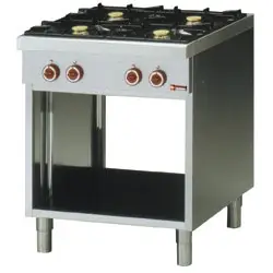 Diamond G65/4BP7-EC Floor Standing 4 Burner Gas Range on Open Cupboard