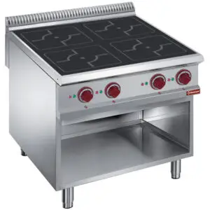 Diamond E9/4IDA8 Electric stoves 4 induction hearths, open cupboard
