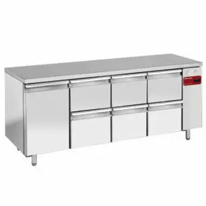 Diamond TS4N/H_3XK1/2-H 1 Door & 6 Drawer Stainless Steel Refrigerated Counter