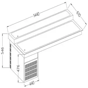 Diamond DI/RPX15-P2N Refrigerated Top Element, 2 Levels, 4X Gn 1/1
