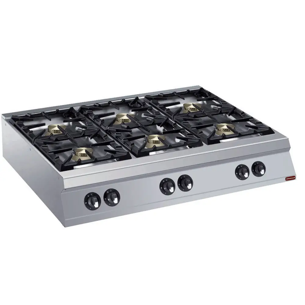 Diamond G22/6B12T-N 6 Burner Countertop Gas Range Cooker