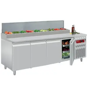Diamond DTS-10/P9 4 Door Stainless Steel Refrigerated Counter, 550 Litres