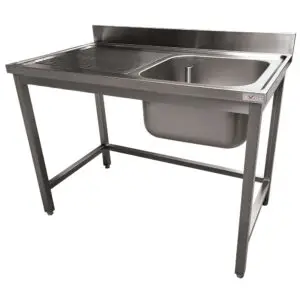 Diverso WR-C1E1-2G Stainless steel sink ECO 1 tank and 1 left drain surface, without lower shelf