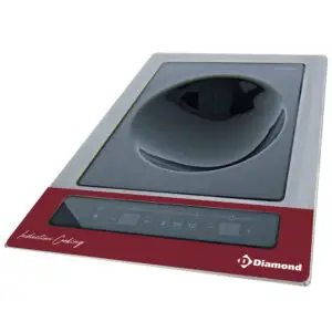 Diamond WOKI-36IB/M Electric Induction Hob & Built-in Wok with Tactile Keys, 3.6kW