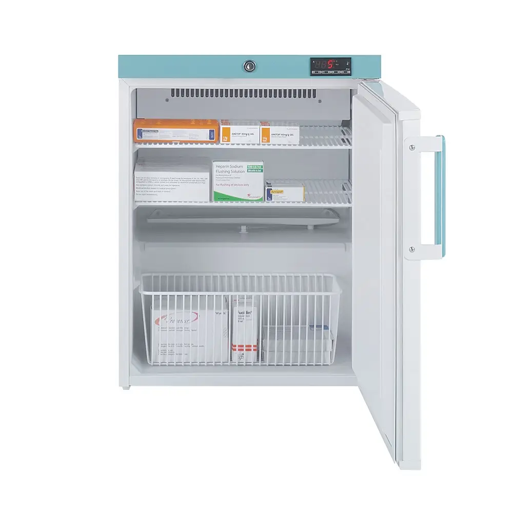 LEC Medical PESR82UK Solid Single Door Pharmacy Essential Countertop Refrigerator, 82 Litres - Image 2