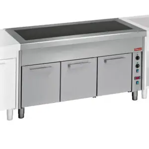 Diamond S80/VC12 2 Vitroceramics Plates Freestanding Electric Range Cooker on Heated Closed Cupboard, 3.3kW