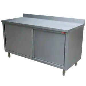 Diamond TA107A/B Table On Neutral Cupboard, Sliding Doors, Wall