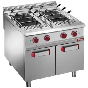 Diamond E9/CPA8 Electric pasta cooker, 2 tanks 40 liters, on closed cupboard (without baskets)