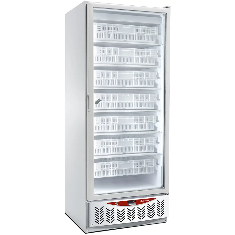 Diamond NFT55-R2G Static Glass Door Freezer, 525 Litres