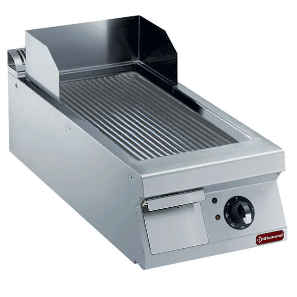 Diamond E22/PR4T-NE Ribbed Electric Griddle Cooking Plate, 7.5kW
