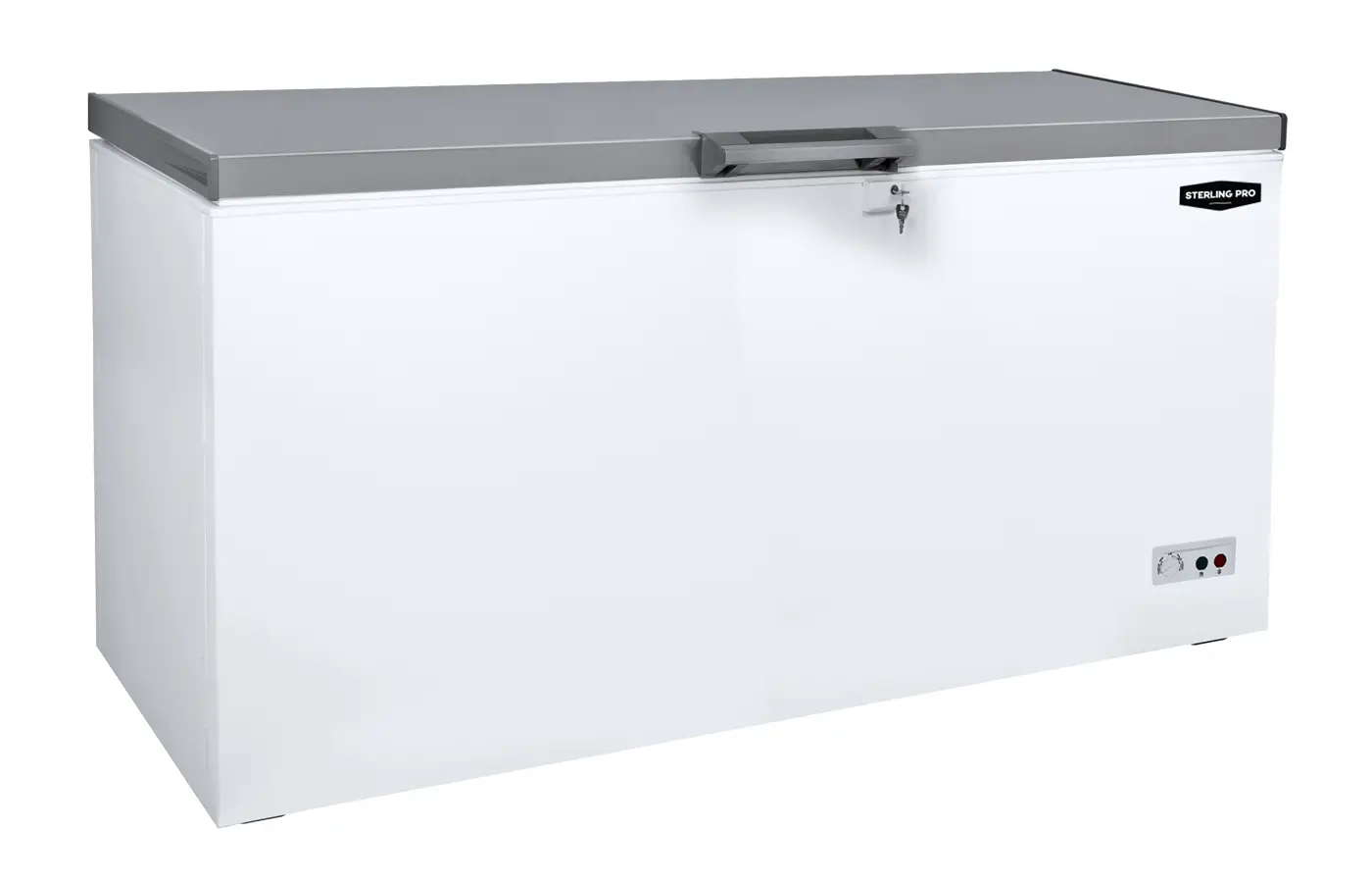 Sterling Pro Green SPC465SS Chest Freezer / Chiller / Fridge with Stainless Steel Lid, 469 Litres