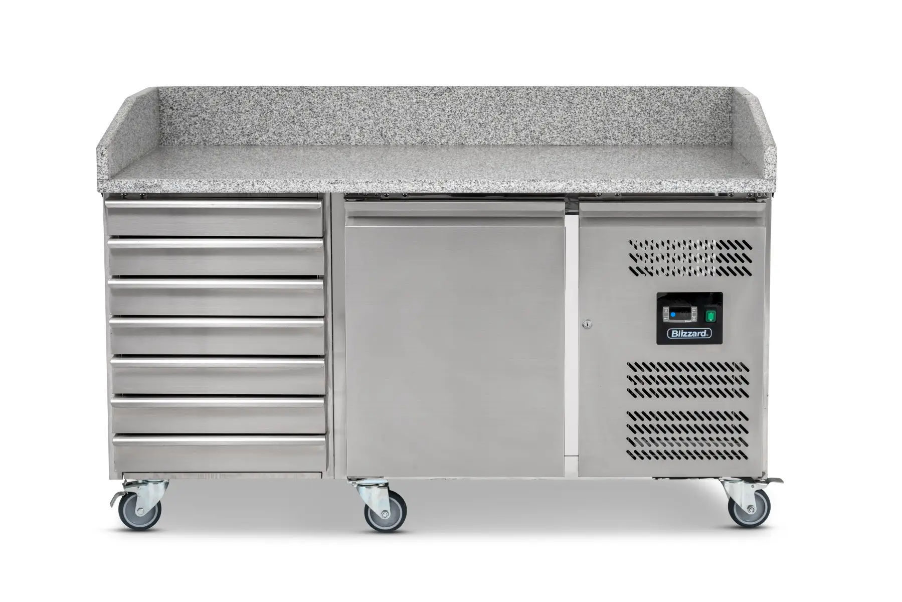 BLIZZARD Single Hinged Door Pizza Prep Counter With Neutral Drawers - Image 2