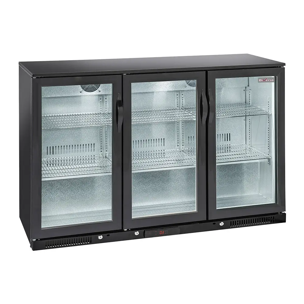 Diverso WR-TAB3-B3 Ventilated "back bar" bottle cooler, 3 swing glass doors
