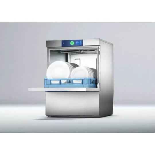 Hobart FXSW-10B 500mm Basket Frontloading Commercial Dishwasher with Chemical Pump, Integral Water Softener & Drain Pump, 18 Plates