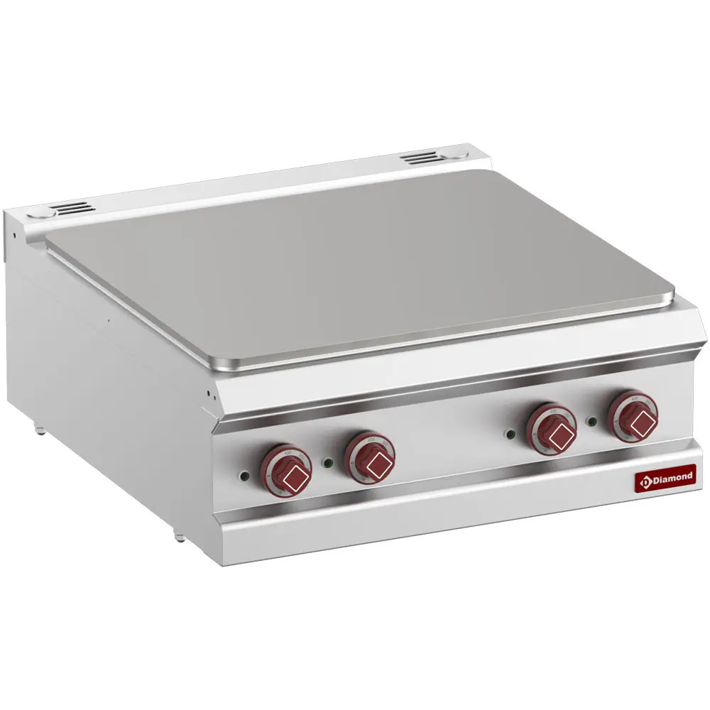 Diamond E7/ST7T-N 1 Whole Hob Countertop Electric Range Cooker, 9kW