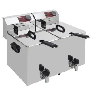 Diamond EF82-KN Double Basket Countertop Electric Fryer, 7kW