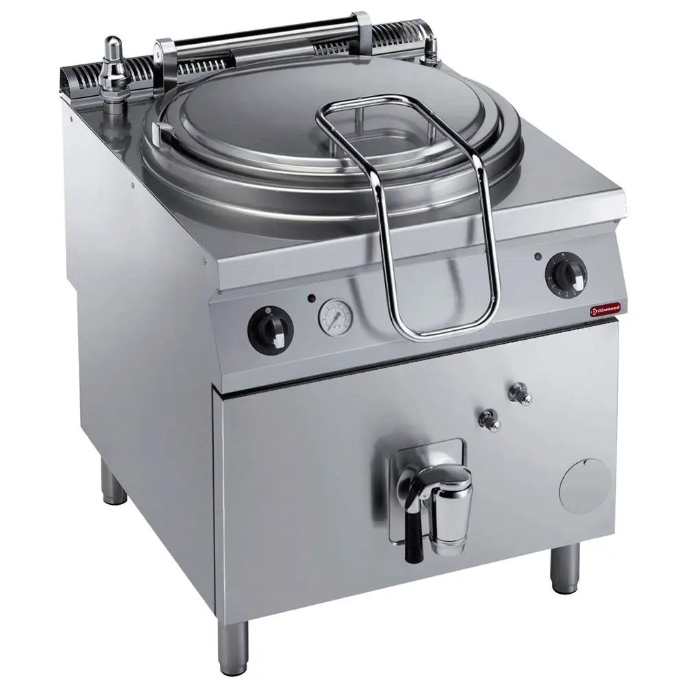 Diamond E22/M100I8-N Electric Indirect Heating Rounded Kettle on Cupboard, 100 Litres