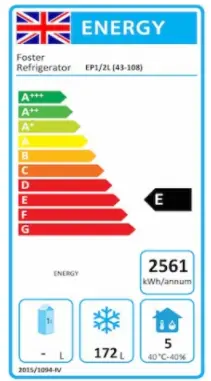 Foster EP1/2L/43-108 EcoPro G3 2 Door Freezer Counter, 280 Litres - Image 3