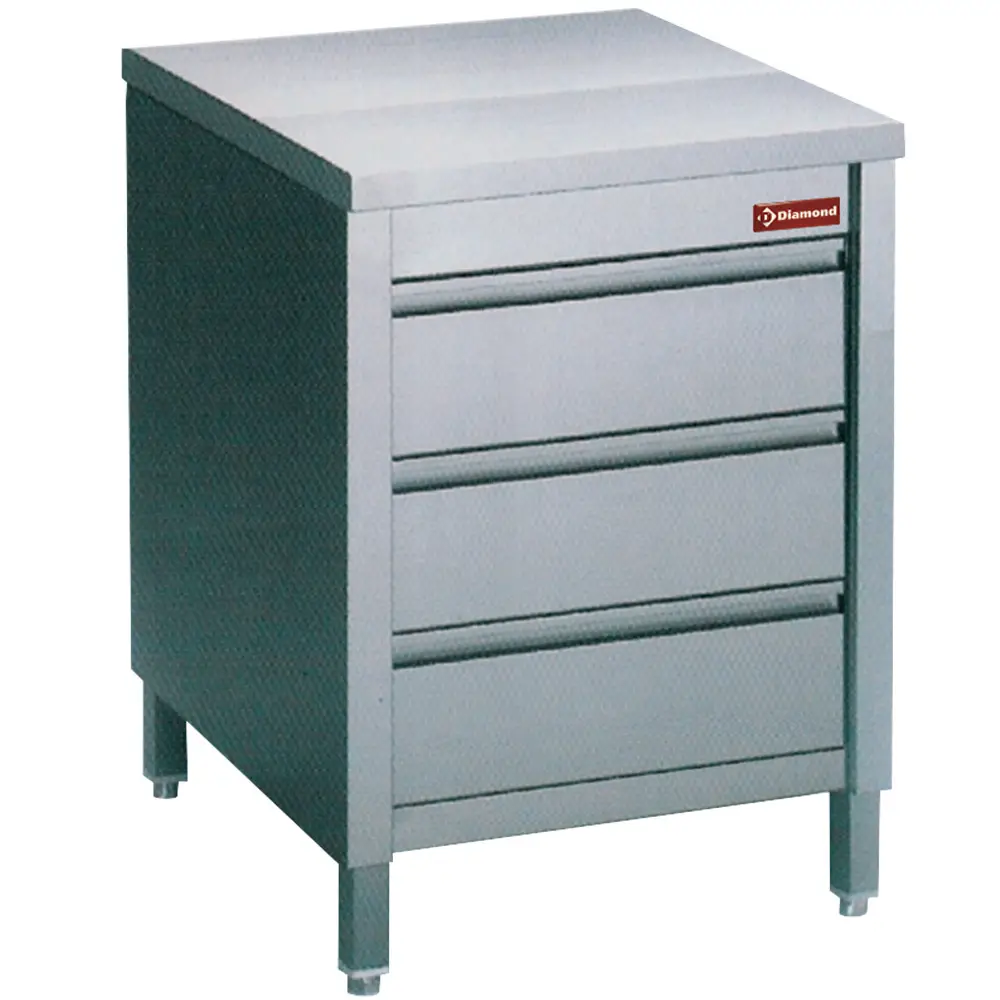 Diamond TACS67/M Working table on cupboard with 3 drawers