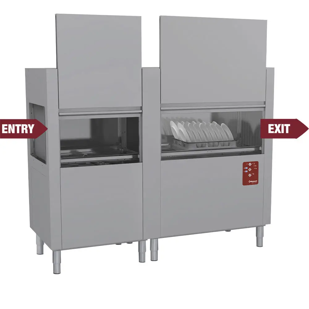 Diamond D160E/7 Rack Conveyor Dishwasher, 200 Baskets per Hour