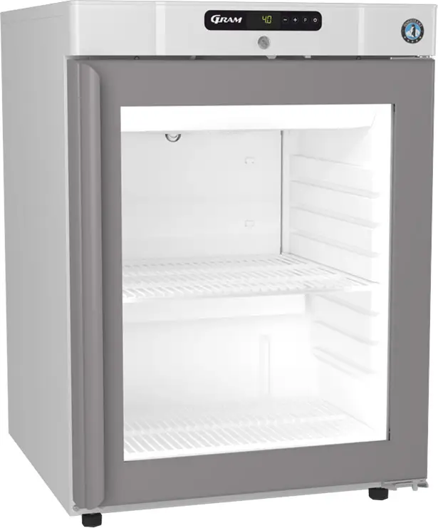 Hoshizaki Compact KG220 L-DR G U Glass Single Door White Undercounter Display Fridge, 123 Litres