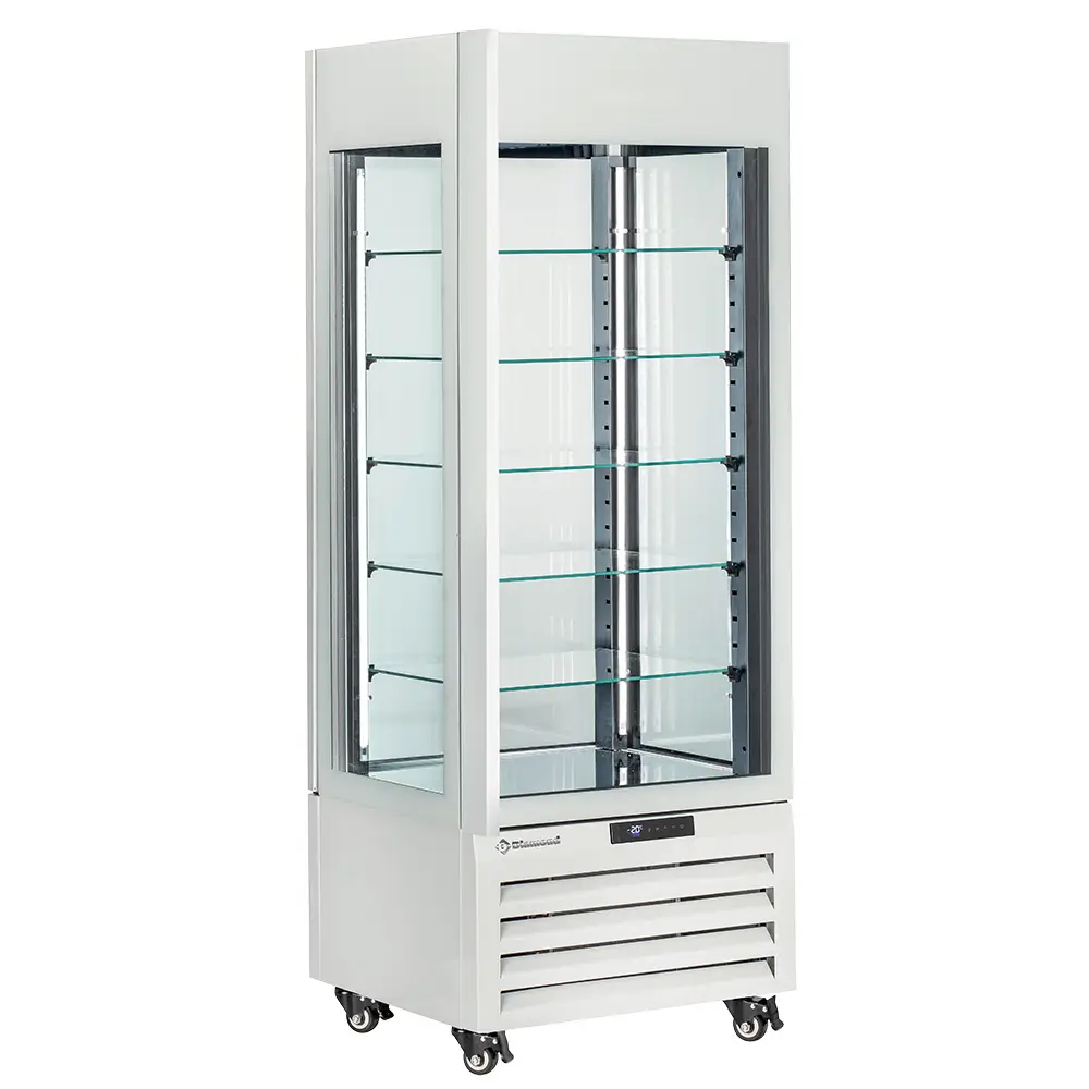 Diamond MAX-507-PW White 5 Levels Glass Pastry Showcase, 440 Litres