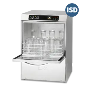 DC SGP40ISD Standard Range 400mm Basket Frontloading Commercial Glasswasher with Integral Water Softener & Drain Pump, 18 Pint Capacity