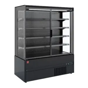 Diamond LML13-F5 Black Refrigerated Self Service Display w/ Swinging Doors