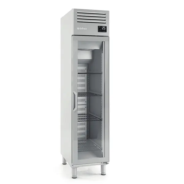 INFRICO Upright Single Hinged Glass Door Gastronorm Refrigerator