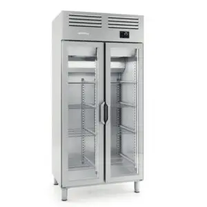 INFRICO Upright Double Hinged Glass Door Gastronorm Refrigerator